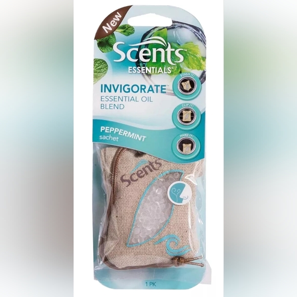 NWT 》3×《 SCENTS ESSENTIALS INVIGORATE ESSENTIAL OIL BLEND PEPPERMINT SACHETS! - Picture 10 of 11